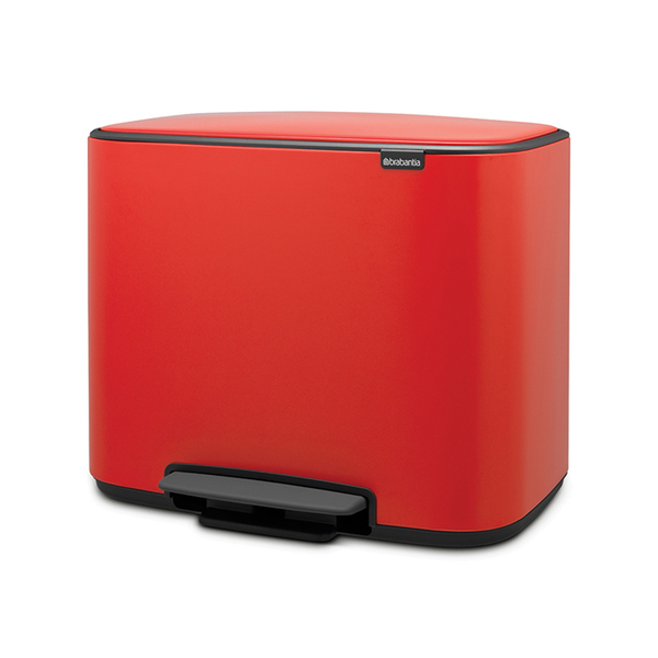 Мусорный бак Bo Pedal Bin 3x11л Brabantia Пламенно-красный