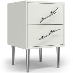 Тумба Арт Колор matte Стайл Сильвер Белый опал матовый