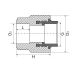 Муфта комб. вн 50х1 1/2'' под ключ EVER® plast БЕЛЫЙ (Россия)