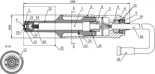 ИБЯЛ.418425.117 амперометрический электрохимический датчик кислорода для газоанализатора АНКАТ-7655-02 и АНКАТ-7655-03