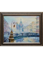 Картина маслом Утро. Канал Грибоедова Леонтьев