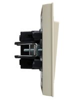 BRITE Выключатель 2-клавишный 10А в сборе ВСР10-2-0-БрКр бежевый IEK