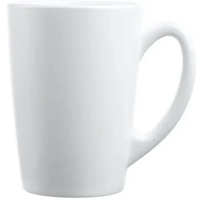 Кружка стеклянная 320мл «Утро» белая P3013