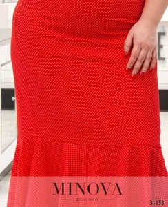 Платье 348-красный Minova