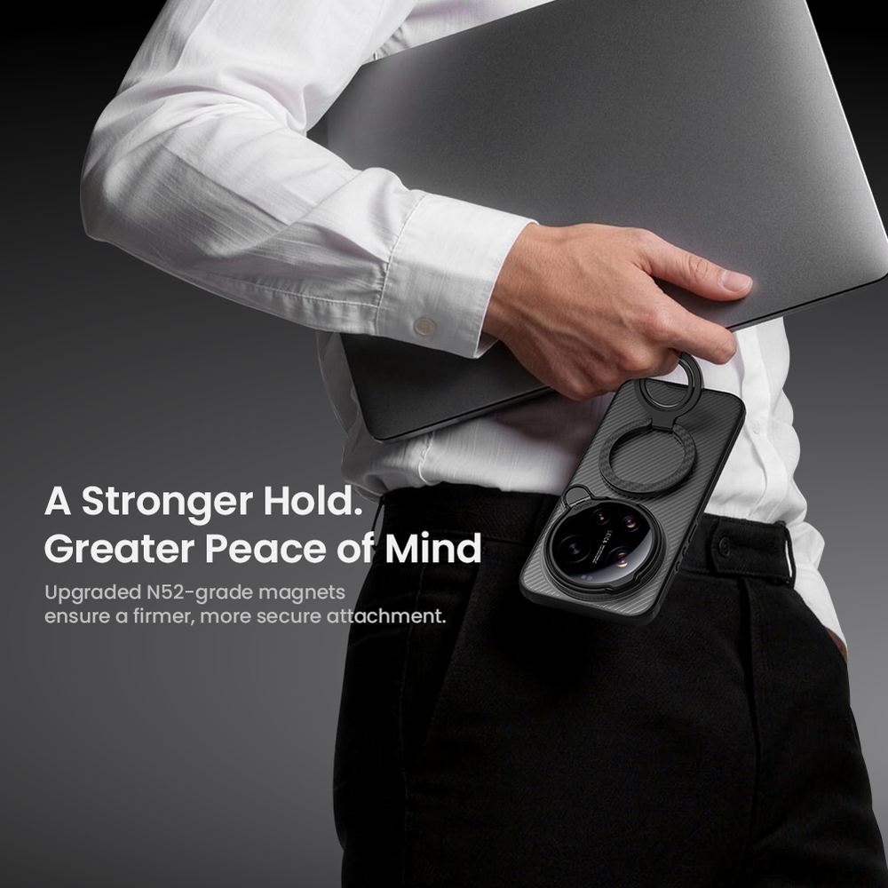 Чехол прозрачный тонированный с MagSafe на Xiaomi 17 Ultra, серия CamShield Prop Magnetic (версия с прозрачной крышкой объектива) от Nillkin