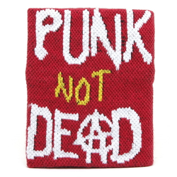 Напульсник Punks Not Dead красный (089)