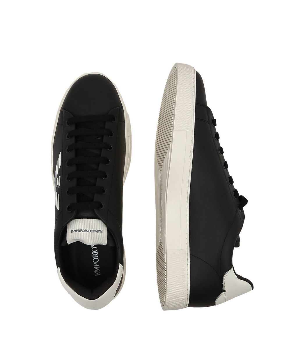 Кожаные кроссовки Emporio Armani - черный(X4X554 XF663)