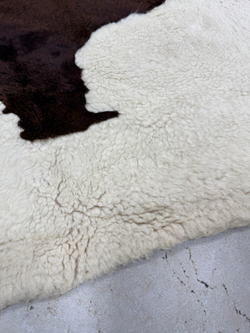 Ковер прямоугольный натуральный мех овчина, 190 х 160 см.
