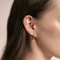 Серьги КОЛТ позолота с хризопразами