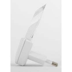 Ночник - светильник светодиодный ЭРА NN-618-LS-W в розетку с датчиком освещенности белый