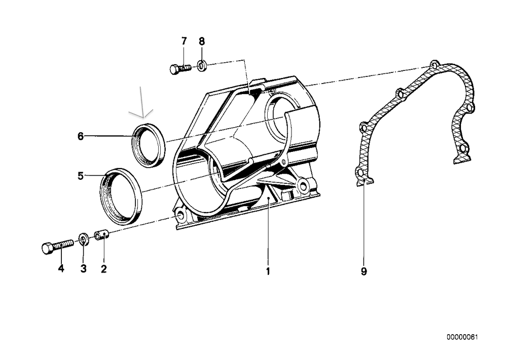 BMW E30 Сальник передний распредвала 38X50X7/8