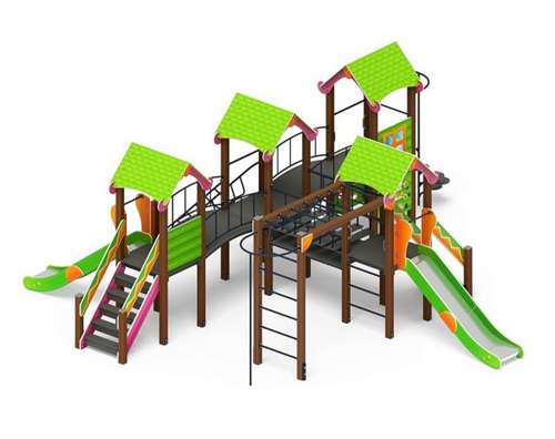 Детский игровой комплекс Лукоморье ДИК 2.25.08-01.С H=1200, металлический скат