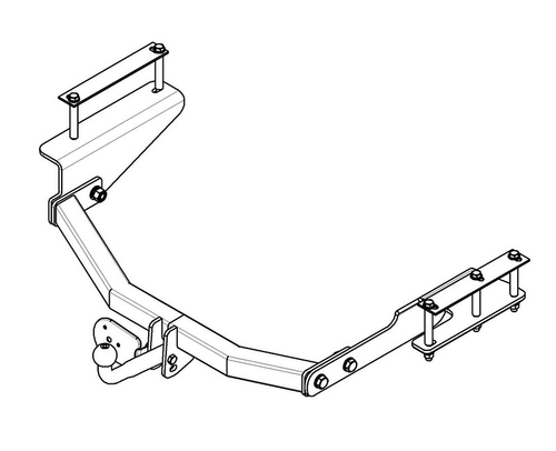 Фаркоп на SSANG YONG ACTYON SPORT (2007-2011, 2012) (без электрики, паспорт/сертификат в комплекте) Автос.SY 008