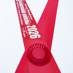 Лента наградная "Выпускник 11 класс". Арт. № 04, цвета в ассортименте.