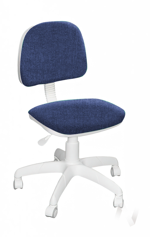 Кресло Форум (пластик белый/ткань сине-черная)