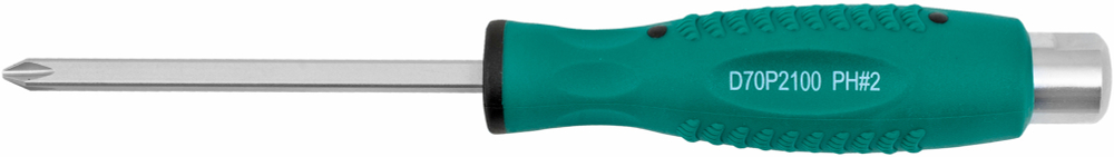 D70P2100 Отвертка стержневая крестовая, ударная, силовая под ключ, PH2х100