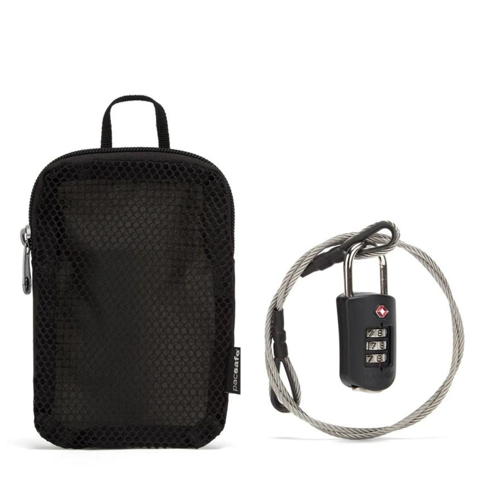 Навесной кодовый замок с тросом из нержавеющей стали Pacsafe Prosafe 1000