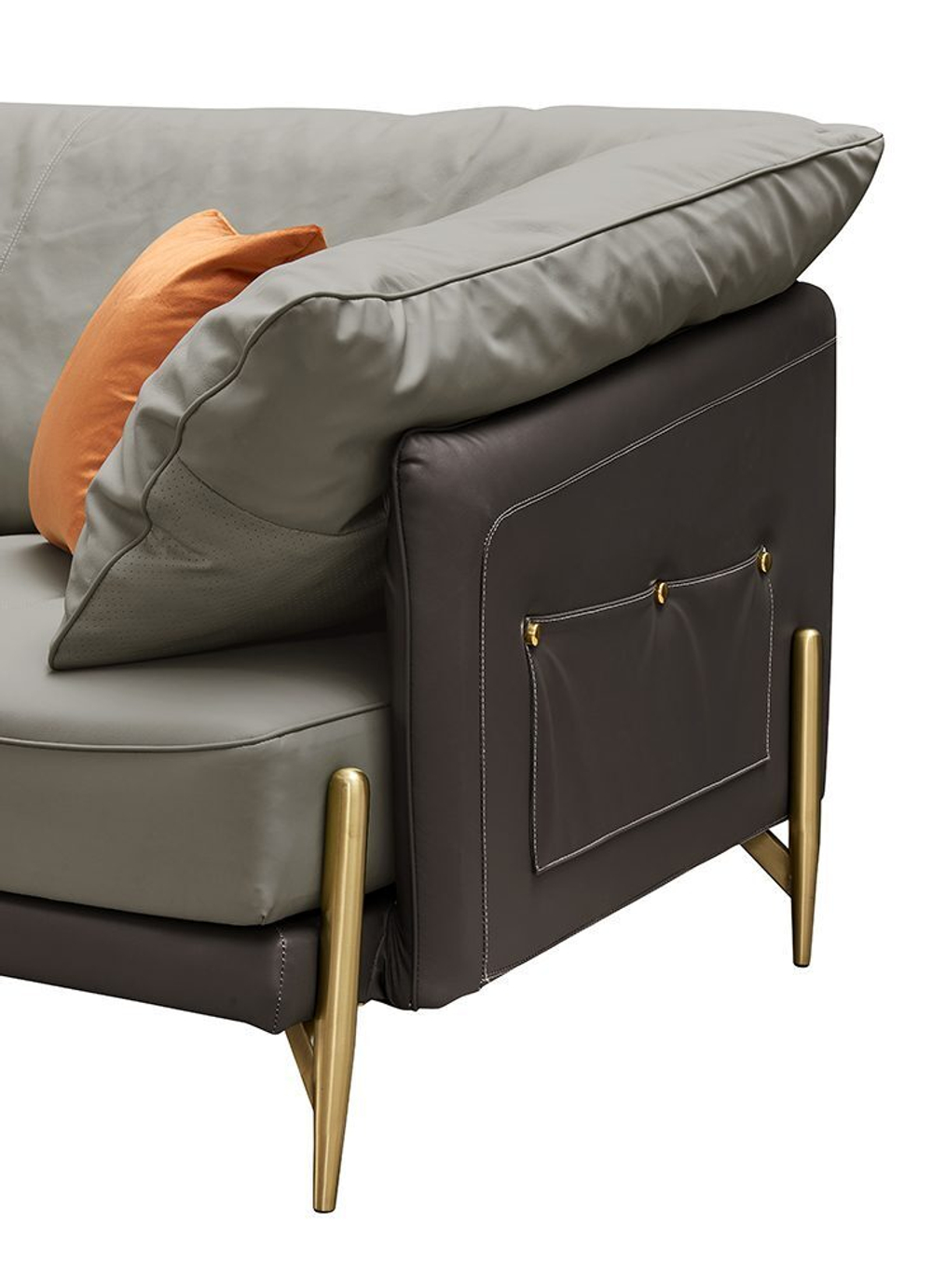 Диван ARTE NAPPA SF035 (2-х местный) серый/темно-серый #6623