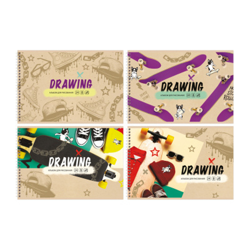Альбом для рисования 24л., А4, на гребне