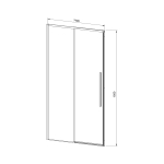 Душевая дверь Slim-N VDS-4SN140CGB, 1400, черный, стекло тонированное, , шт
