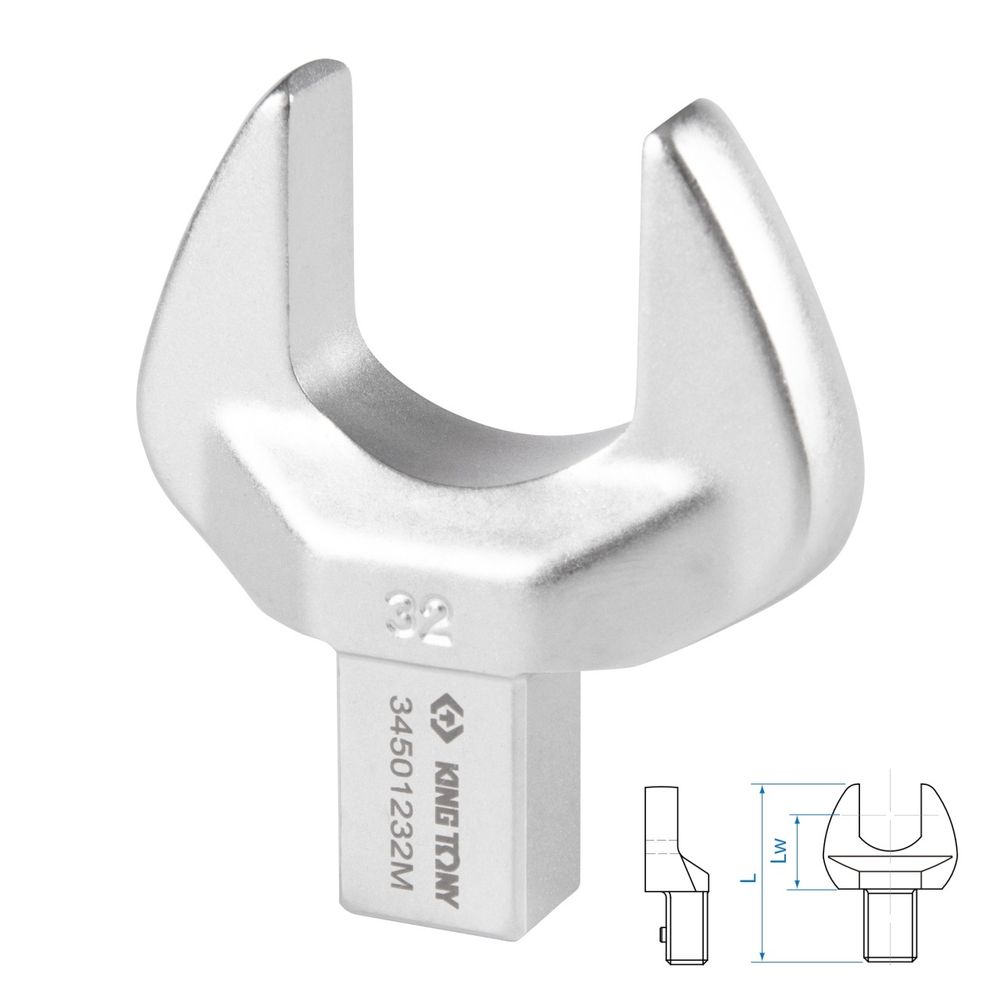 KING TONY (34501232M) Насадка рожковая серии "FIT", 32 мм, 14х18 мм