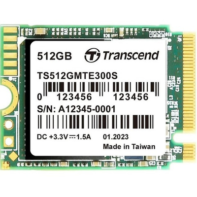 Жесткий диск SSD M.2 512Gb Transcend MTE300S, 2000/1100MBs, TLC 3D NAND, 2230, PCI-E 3.0 4x (TS512GMTE300S)