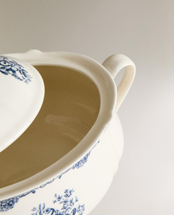 Zara Home блюдо сервировочное из фаянса, цвет синий, 35.5 см