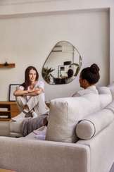 Abilen Полка из шпона дуба и белого лака 80 x 15 см