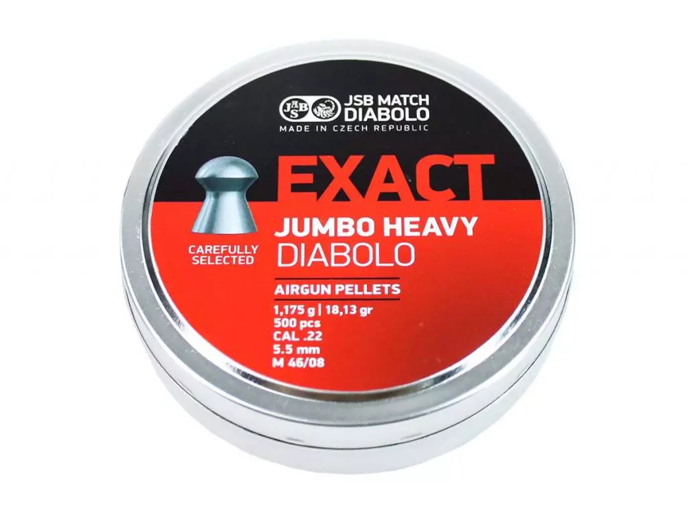 Пуля пневм. 5,5 JSB Exact Jumbo Heavy Diabolo, 1,175г, 500 шт/бан
