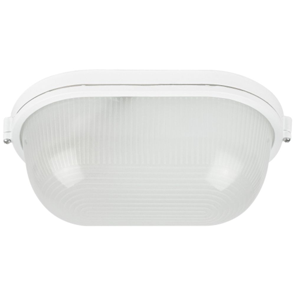 Светильник ЭРА НБП 04-100-001 Акватермо алюминий/стекло IP54 E27 max 100Вт 280х160 овал белый | Светильники ЖКХ IP54