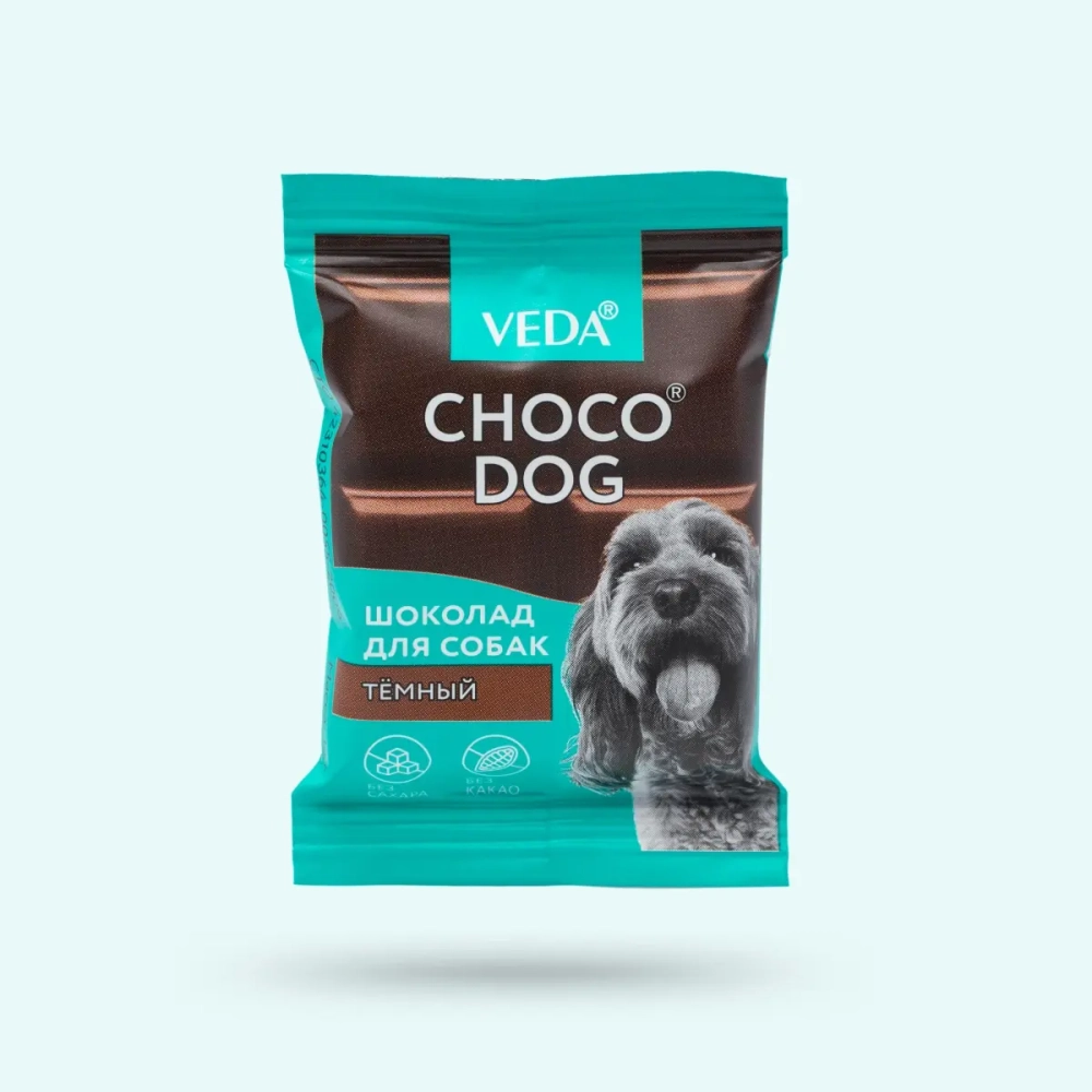 VEDA CHOCO DOG Лакомство для собак Шоколад темный, 85 г