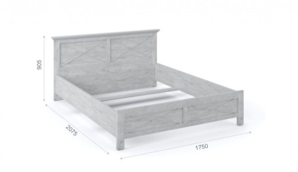 Кровать 1600 ЛОРЕНА/ пайн белый