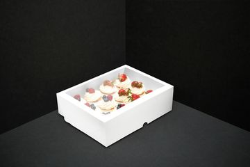 Короб с окном для 12 капкейков