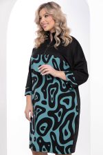 Платье "Эксклюзив" (бирюза/черное) П8328 LT Collection