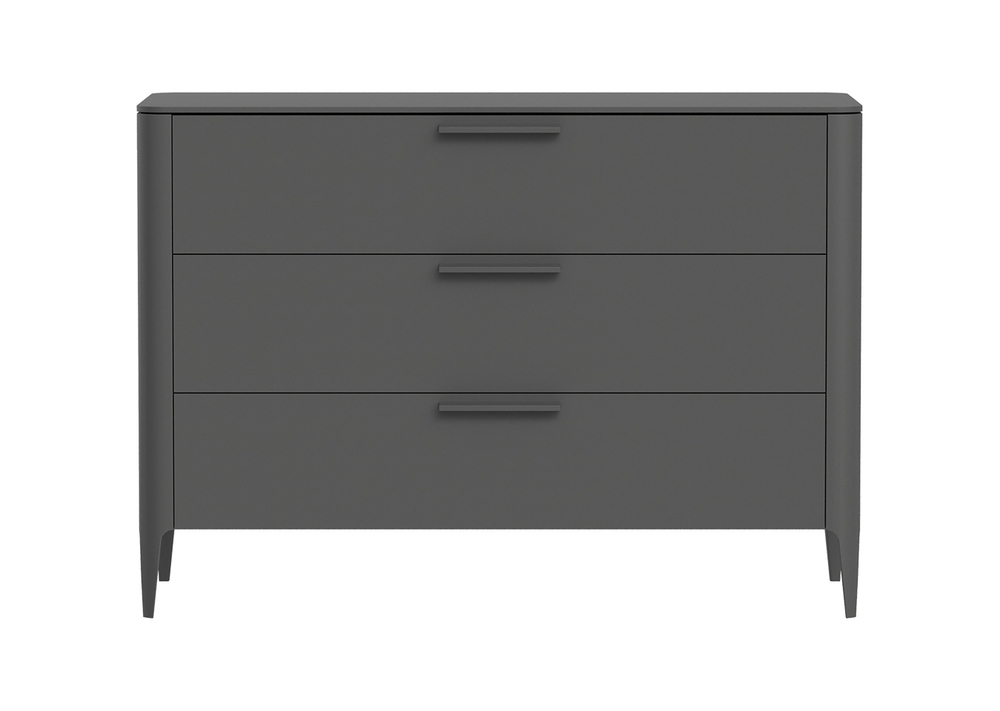 Комод Type 3 ящика ширина 120 см (темно-серый)