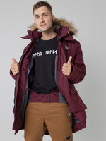 Парка зимняя Город Горький хаки бордовая