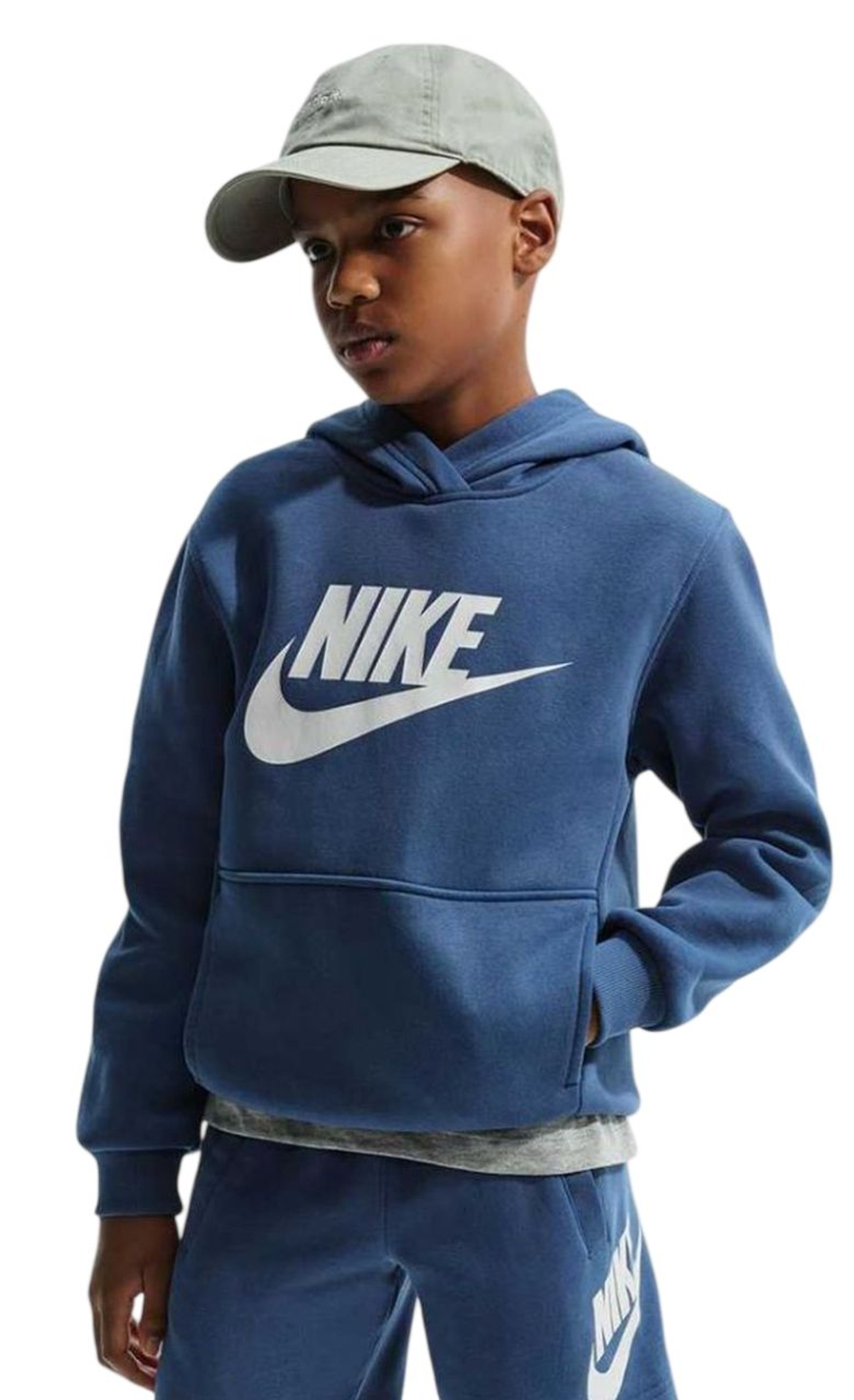 Детская теннисная толстовка Nike Kids Sportswear Club Fleece - mystic navy/white