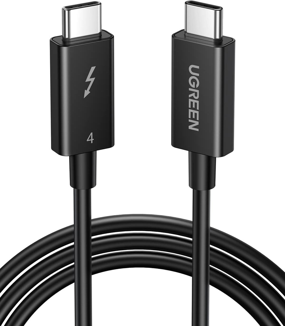 Кабель USB 4.0 C- USB 4.0 C, Thunderbolt 4, 40Gbps, 100W, 0.8m UGREEN 30389