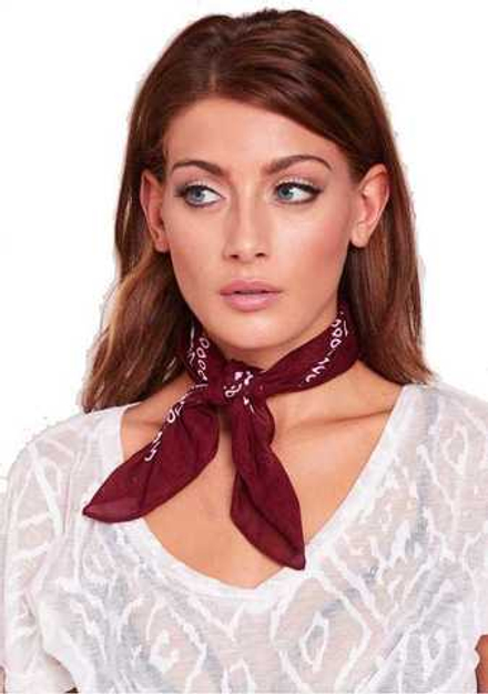 Бандана бордовая пейсли огурцы