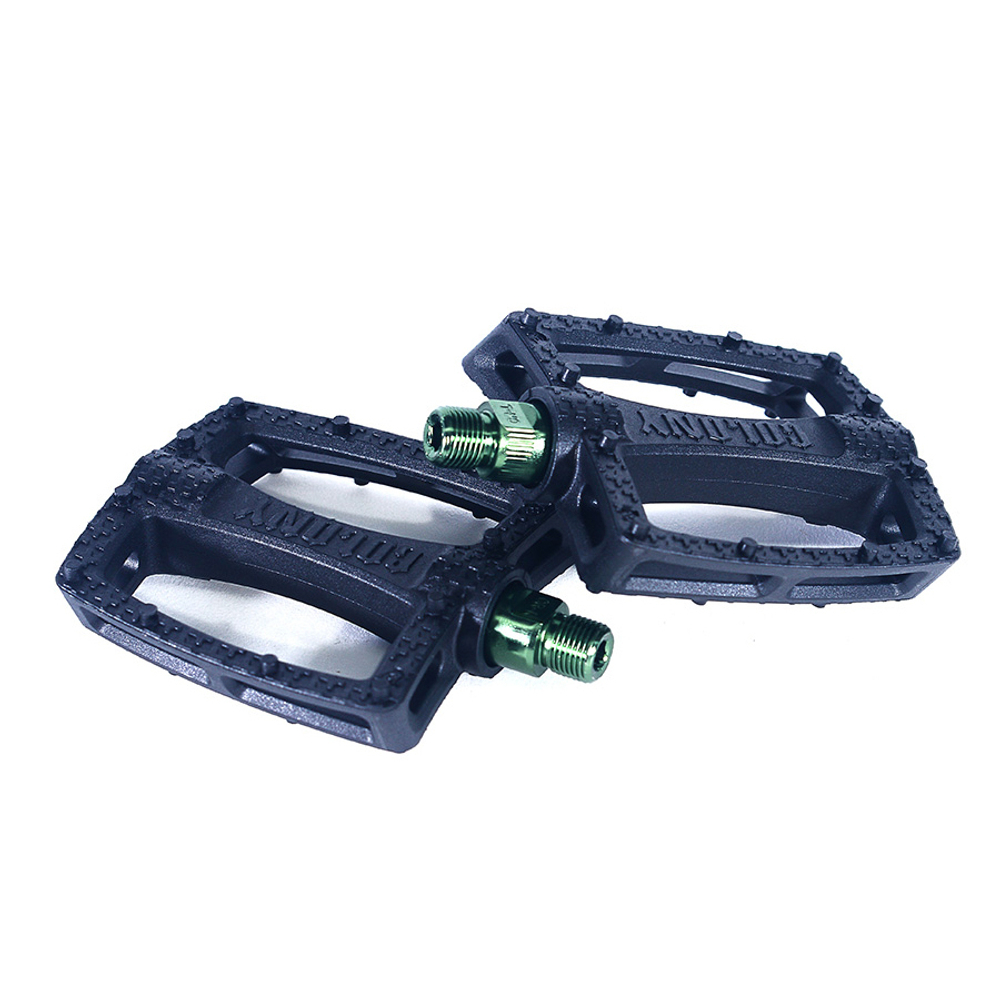 Педали Fantastic Plastic Pedals 9/16" - Nylon/Fibre Mix, цвет черно-зеленый, арт. I19-910T COLONY