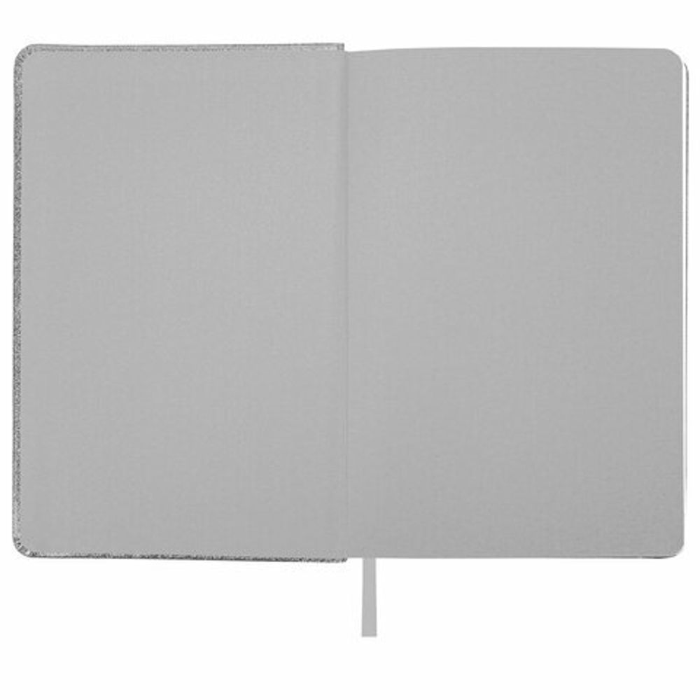 Ежедневник датированный 2023 А5 138x213 мм BRAUBERG "Sparkle", под кожу, блестки, серебристый, 114114