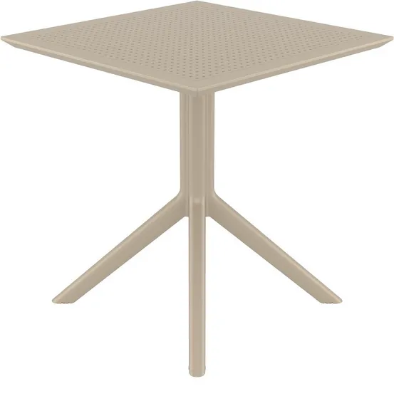 Стол пластиковый Sky 70х70 бежевый