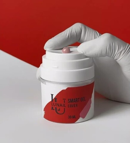 "SMART GEL" Lunail. Трёхфазный гель для моделирования - COVER (30 мл) ПОМПА