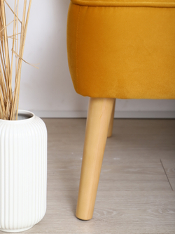 Кресло "Donatello" антивандальный велюр горчичный/натурал