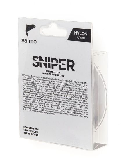 Леска монофильная Salmo Sniper Clear 100 м, 0,22 мм