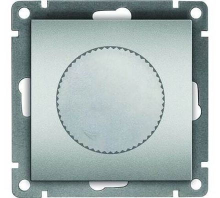 Светорегулятор (Диммер) "UNIVersal" серия "Афина", с/у, 3А, 220В, 500Вт, серебро (еврослот) (HU2311)