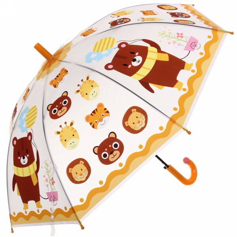 Зонт детский полуавтомат «Ultramarine- Веселые зверята», 8 спиц, d-86, в сложе. виде 65см