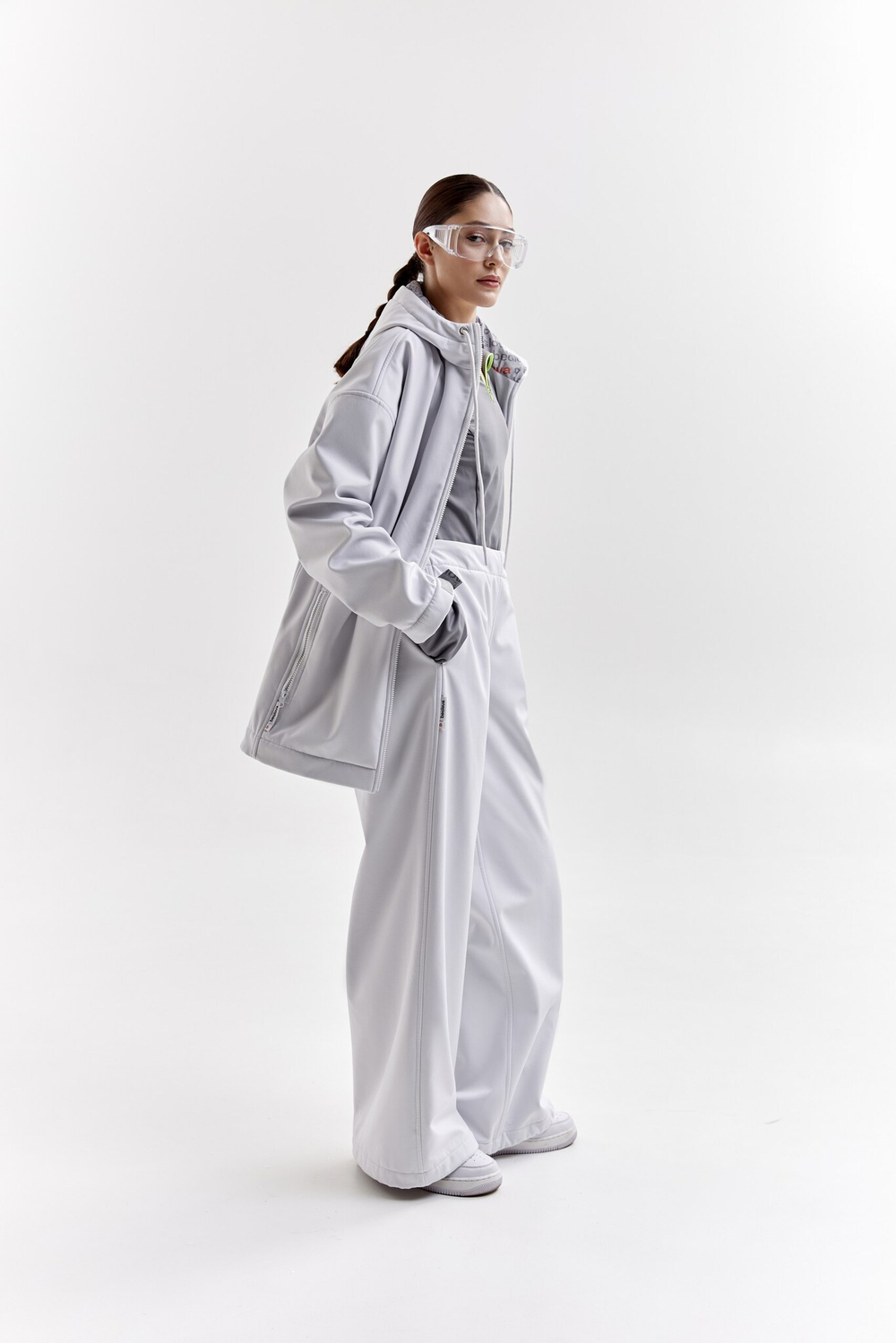 Брюки демисезонные жемчужные