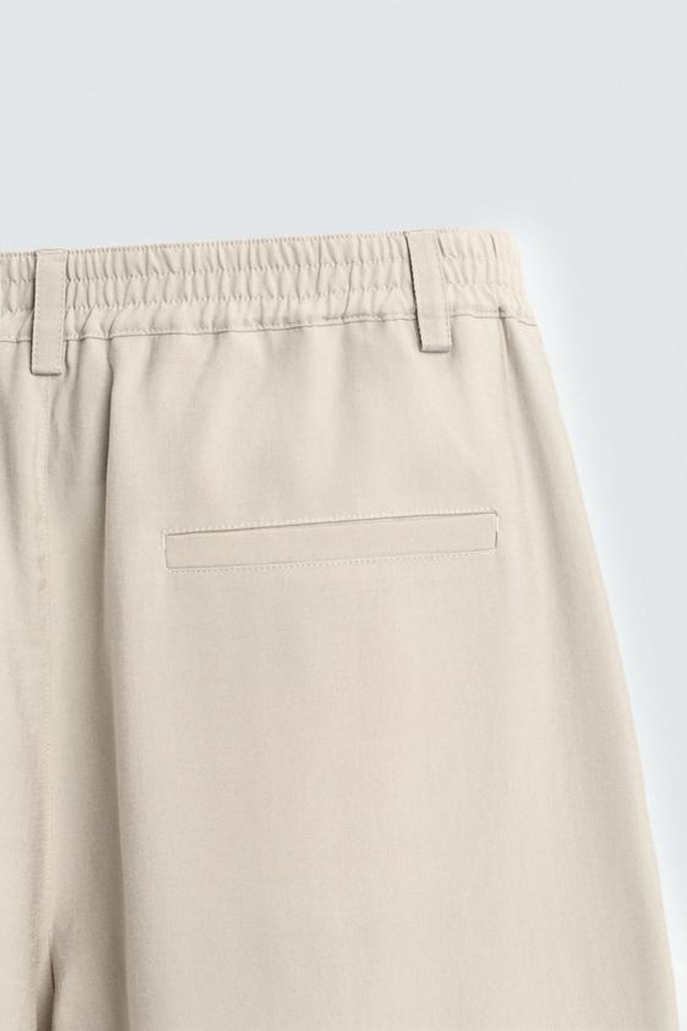 ZARA БРЮКИ СВОБОДНОГО КРОЯ СО СКЛАДКАМИ, ЭКРЮ