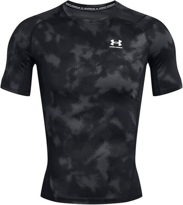 Мужская теннисная футболка Under Armour HeatGear Printed Short Sleeve - черный